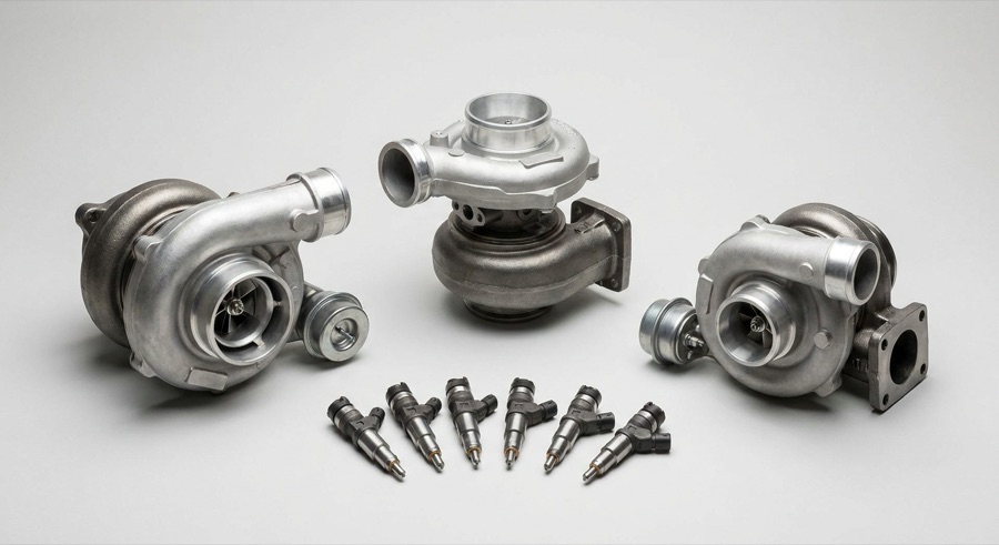 Turbochargers and injectors