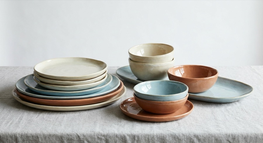 Glazed ceramic tableware