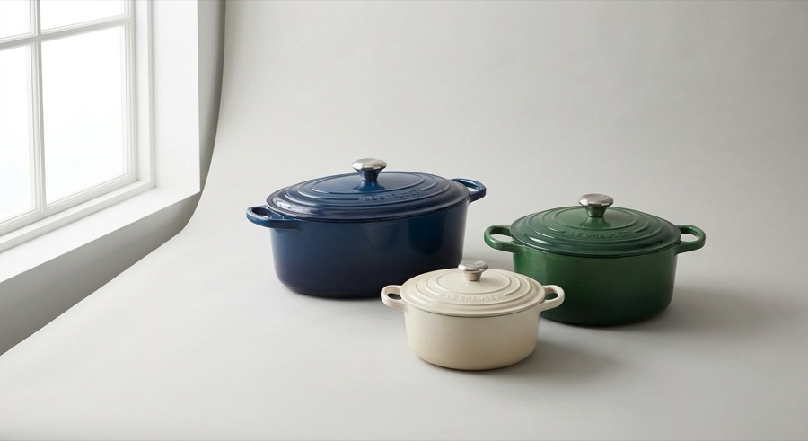 Cast iron casserole pots