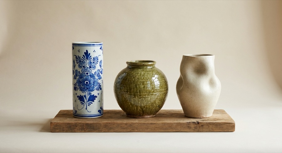 Decorative ceramic vases