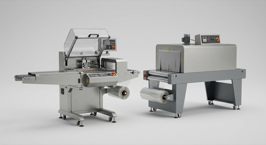 Shrink wrapping machines