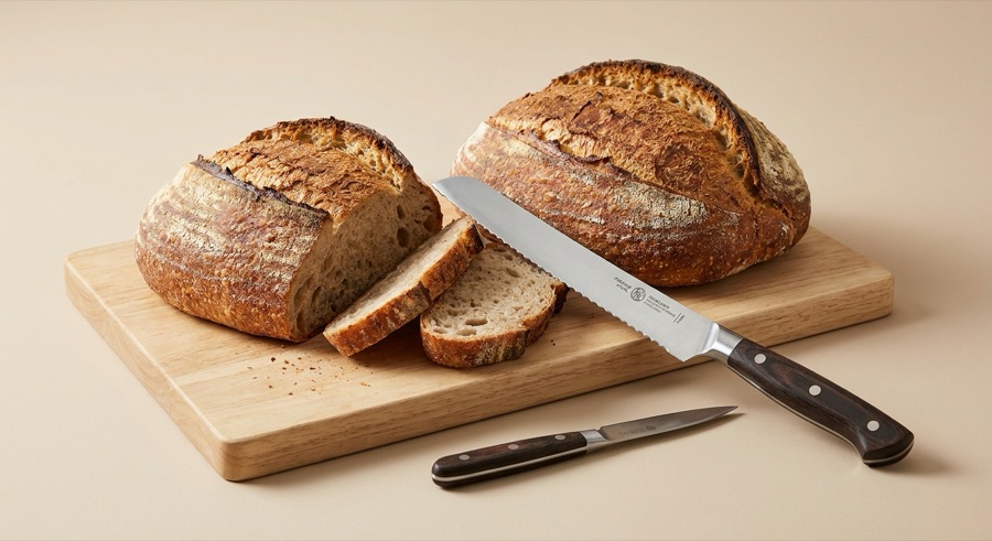 Bread and slicing knives