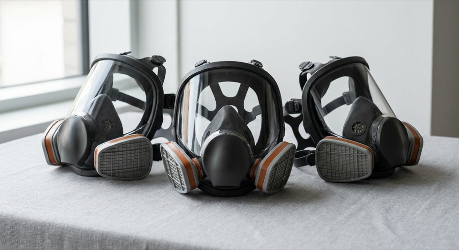 Full-face respirator masks