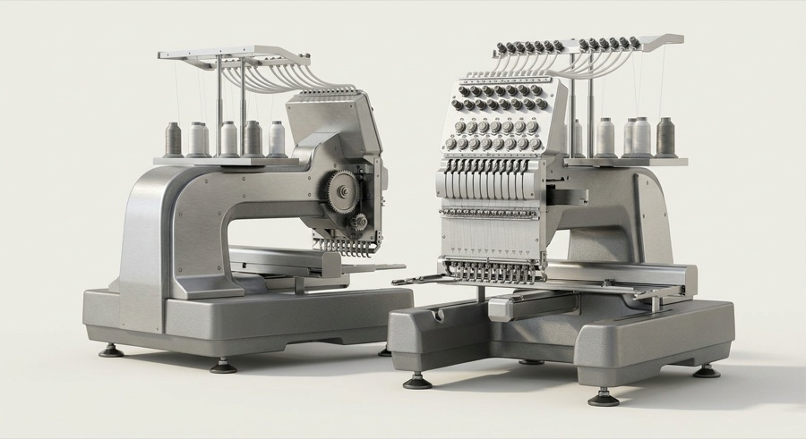 Industrial embroidery machines